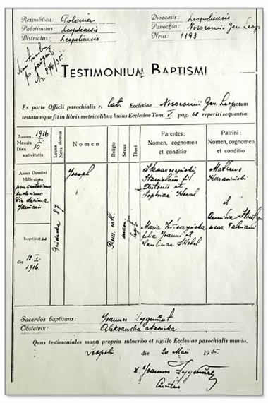 Baptismal Papers